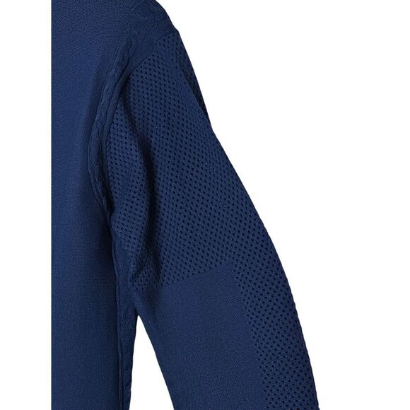 New FAITH & ZOE CARDIGAN Womens Large Navy Corpcore Classic Cozy Outdoor - Picture 6 of 11